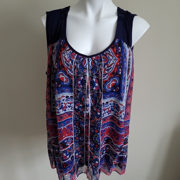 Style & Co Sleeveless Sheer Open Over Front 1X - Picture 1 of 7
